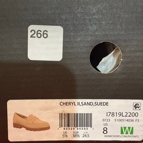 Vionic Cheryl II Sand Slip-On Suede Loafers, Women's Size 8 Wide - Picture 11 of 11